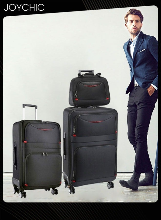 Joychic طقم حقائب 3 قطع قماش أكسفورد مقاوم للاهتراء حقيبة سفر محمولة مقاومة للماء للسفر التجاري سعة كبيرة 14 بوصة + 20 بوصة + 24 بوصة - Image 1