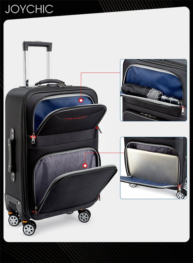 Joychic طقم حقائب 3 قطع قماش أكسفورد مقاوم للاهتراء حقيبة سفر محمولة مقاومة للماء للسفر التجاري سعة كبيرة 14 بوصة + 20 بوصة + 24 بوصة - Image 3