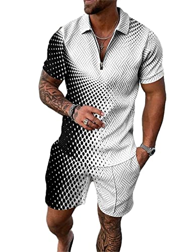 BUNDMAN Mens Short Sets 2 Piece Outfits Polo Shirt Fashion Summer Tracksuits Shorts Set for Men and Casual Set for men - Image 1