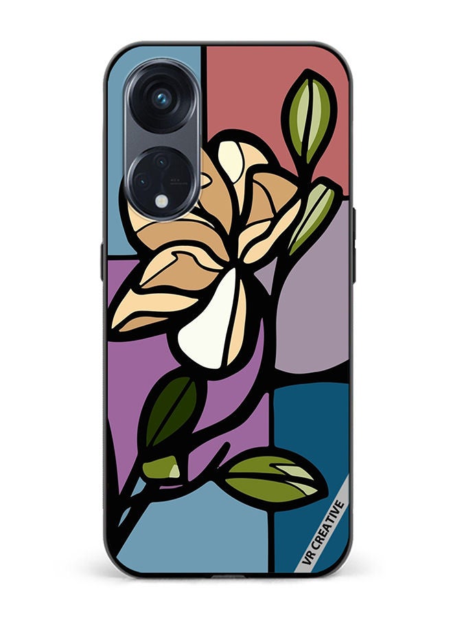 VR CREATIVE Protective Case Cover For Oppo Reno8 T 5G Rose Design Multicolour - Image 1