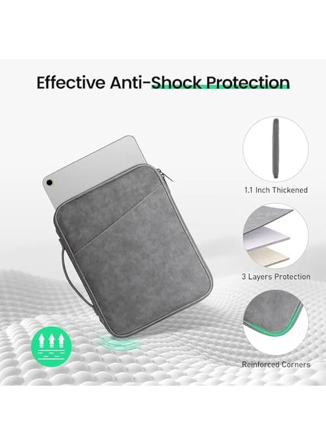 erorex Tablet Sleeve Bag Water Resistant Durable 11 Inch Ipad Sleeve Protective Bag With Pocket Shockproof Tablet Sleeve Pouch Laptop Sleeve Case For 9 11 Inch Tablet Business Travel Grey  - Image 3