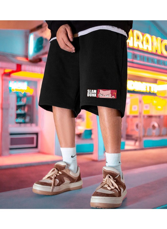 KUYING New Slam Dunk Master Printed Loose Five Point Casual Pants  - Image 1