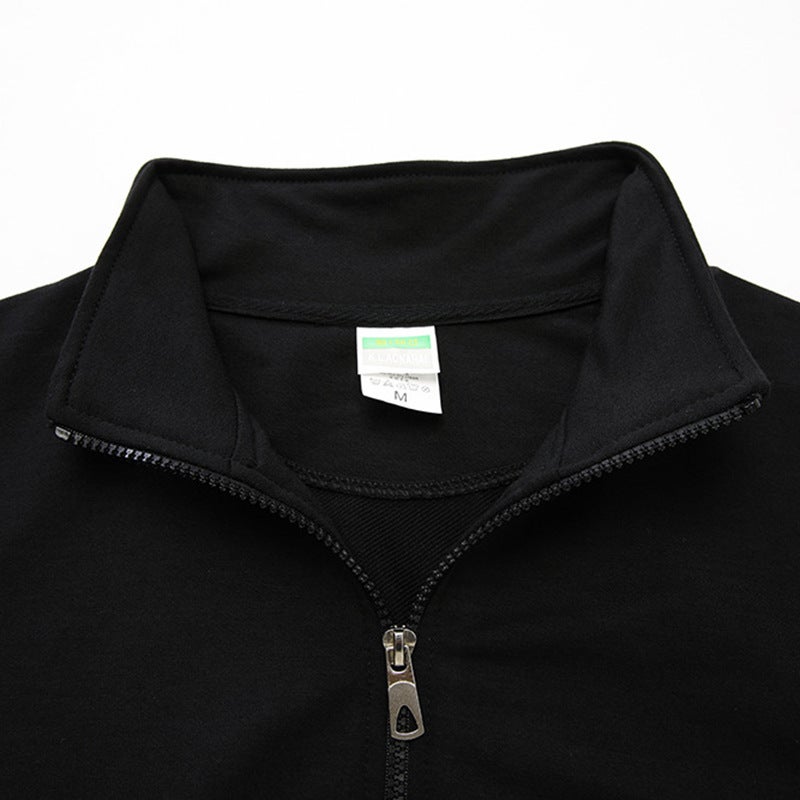 Volunteer Vest Public Service Advertising Volunteer Activity Group T-Shirt Spot Casual Side Slit Pocket Zipper Sweater - Image 3