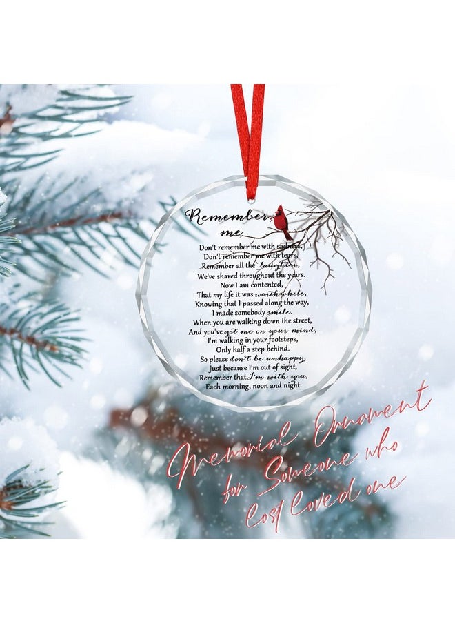Sieral Sieral 1 Pc Memorial Christmas Ornaments Sympathy Gifts Memory Crystal Christmas Tree Decorations Remember Me Ornaments for Loss of Loved One Bereavement Xmas Gifts (Cardinal Style)  - Image 5