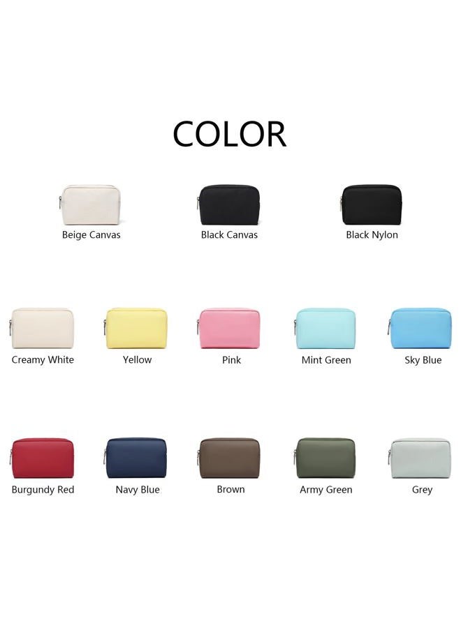 YONBEN Waterproof Makeup Bag Large Capacity Women's Classic Black Wash Bag, Adjustable Partition Wash Bag, Brush and Cosmetic Carrying Bag, Black Nylon, Simple - Image 3