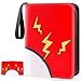 GOROMA Card Binder 4Pockets 400 Pockets Card Holder with 50 Removable Sleeves Trading Card Collector Zipper Album Holder Red - Image 3