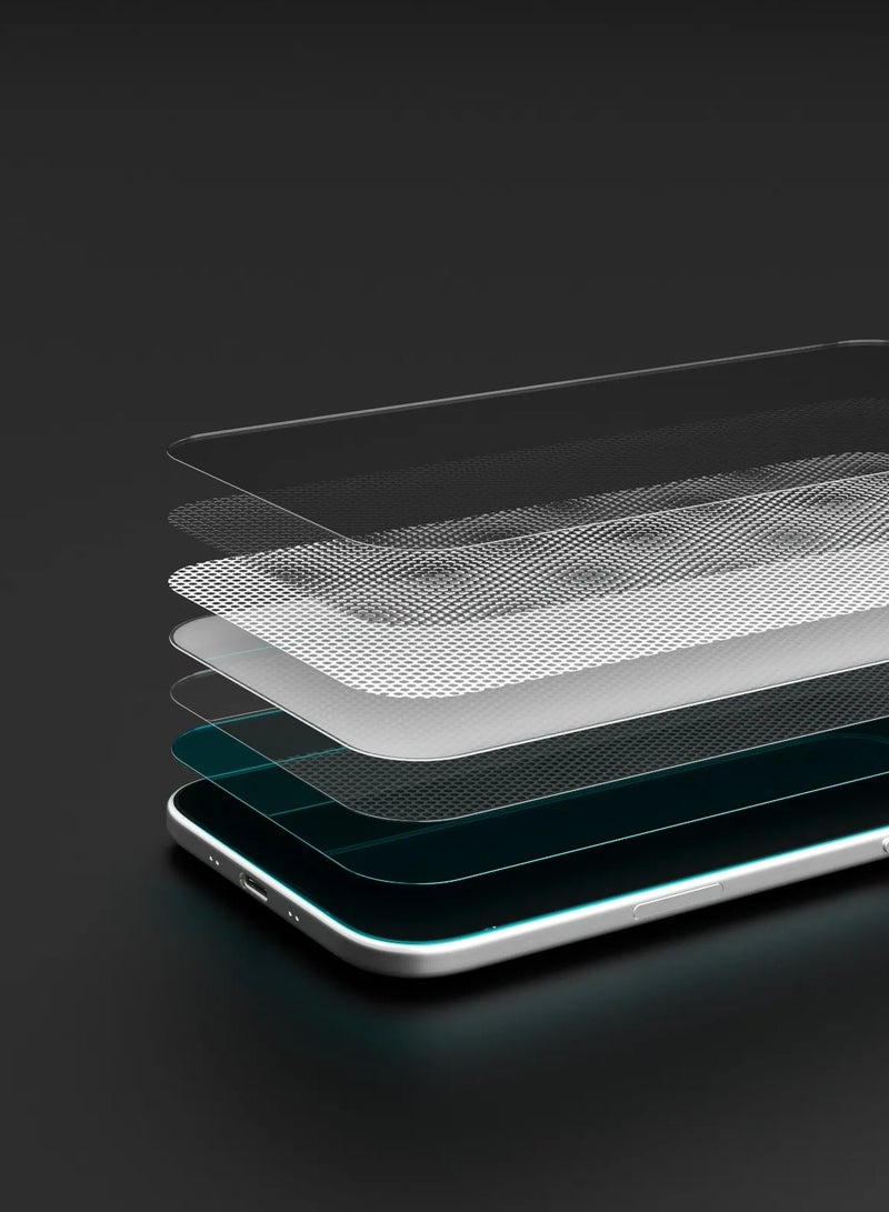 LEVELO iPhone 17 UltraVision 3D AR 9H Screen Protector / 1.5m Drop Tested / 15Kg Impact-Resistant / Anti-Reflective Coating / Impact-Resistant Silicone Layer - Clear - Image 2