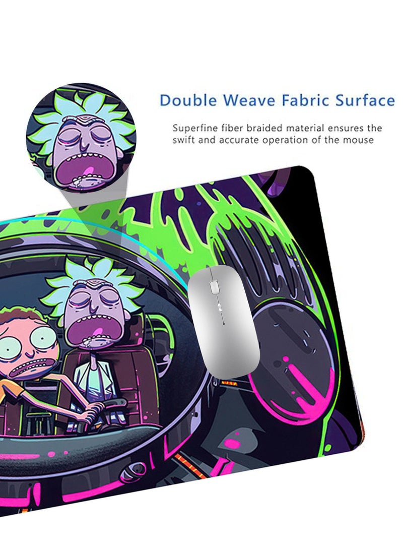 Gaming Mouse Pad, Custom Design Stitched Edges Waterproof Non-Slip Rubber Base Mousepad Great for Laptop, Extended Large Mouse Mat Desk Pad, Computer and PC(35.4x15.7inch) - Image 3