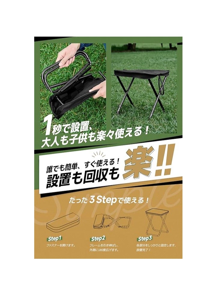 Portable retractable folding stools for adults, telescoping minimax stool heavy duty seat lightweight with carry bag for camping fishing hiking bbq - Image 4