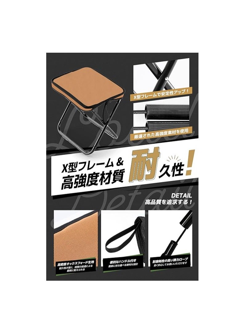 Portable retractable folding stools for adults, telescoping minimax stool heavy duty seat lightweight with carry bag for camping fishing hiking bbq - Image 5