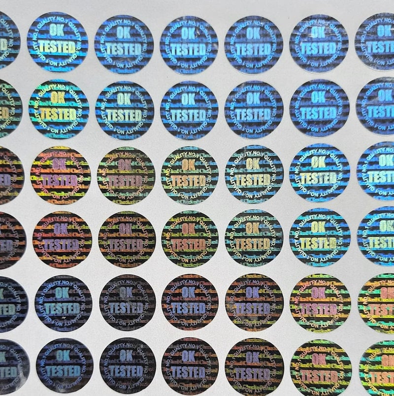 Sehgal Holograms Silver Stickers Round Shape Ok Tested 10 Sheets (13 mm) 1000 Stickers Trustworthy Proof for Quality Assurance - Image 2