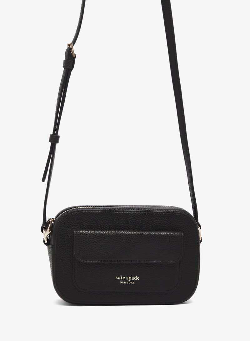 كيت سبيد حقيبة كروس بودي بسحاب وتفاصيل شعار - Image 1