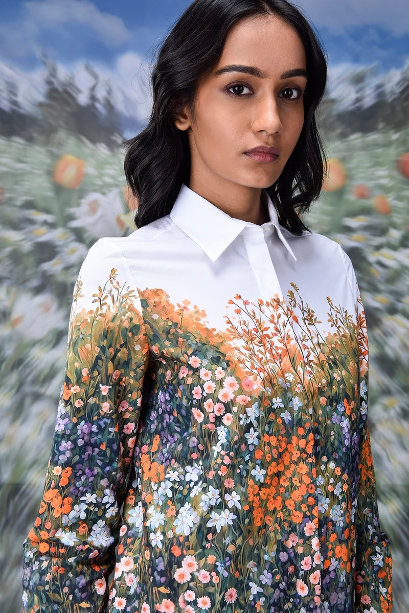 Genes Lecoanet Hemant Meadow Print Shirt