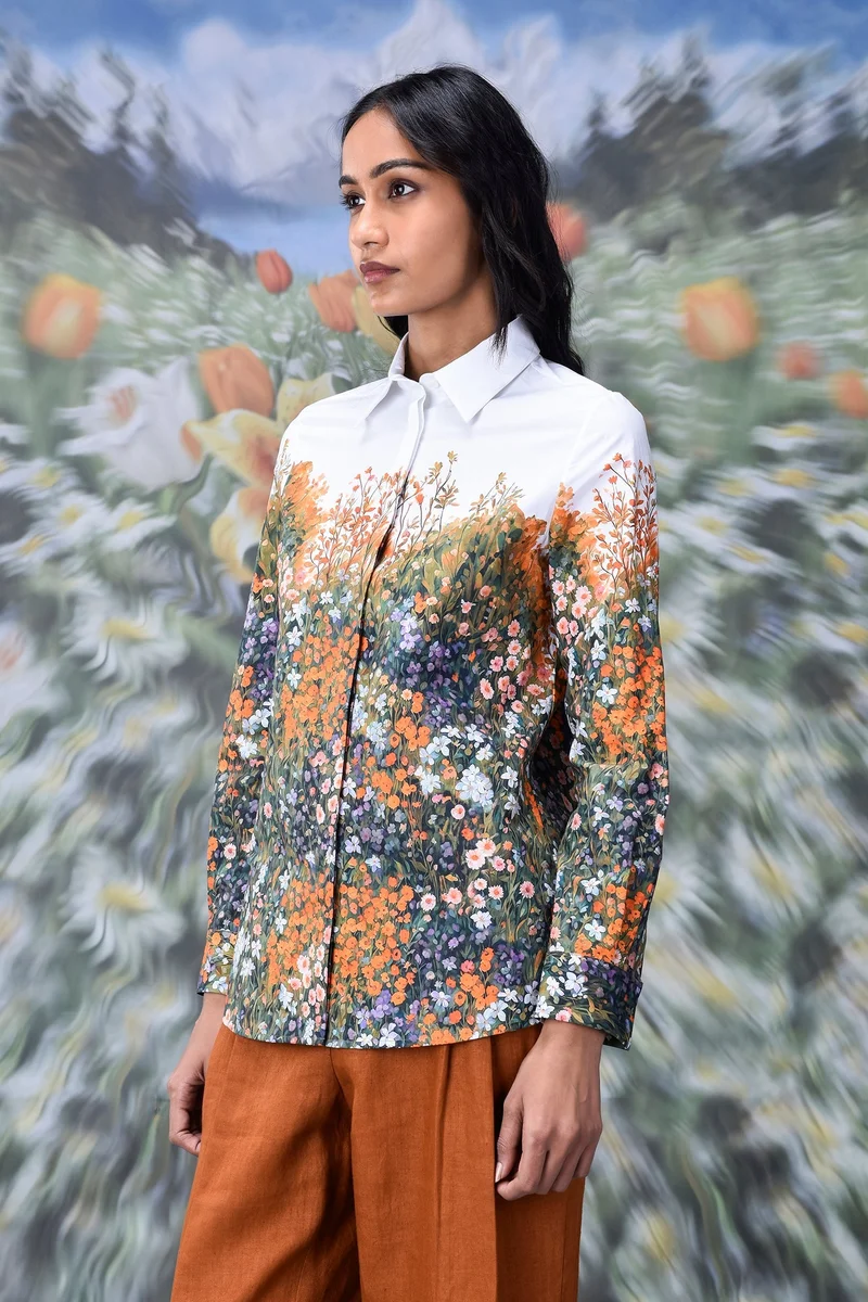 Genes Lecoanet Hemant Meadow Print Shirt
