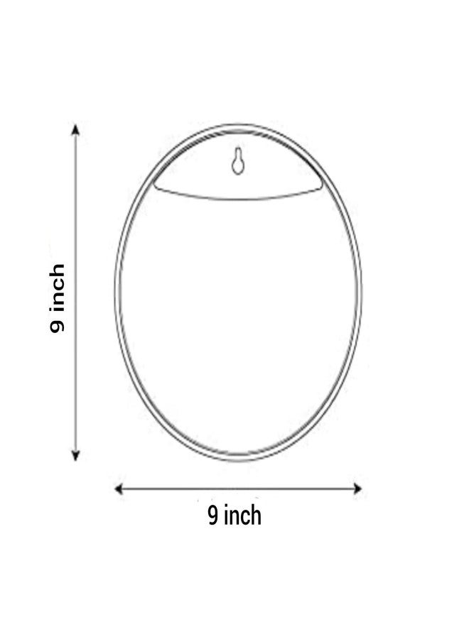 Premium Wall Hanging Fish Bowl 9 inch Acrylic for Your Home and Office with Free Color Pebbles (9 Inch, White) - Image 3