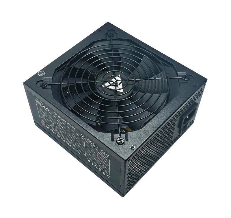 مزود طاقة ألعاب ATX Apevia ATXPR600W Prestige 600W معتمد 80 ذهبية متوافق مع RoHS PFC نشط