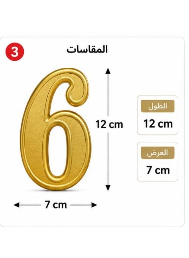 Self-adhesive door number – Number plate for houses, apartments, villas, and compounds – Install without drilling - Image 3