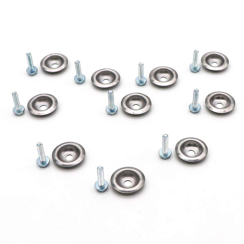 KIPA Pack-10 Skid Plate washers Stainless steel Replace for Polaris RZR 1000 900 800 570 XP Turbo General, With Bolts, Durable - Image 2