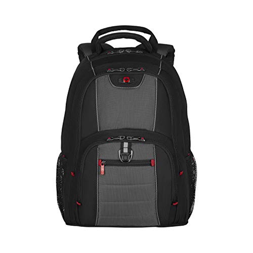 Wenger PILLAR 16 Inch Laptop Backpack, Triple Protect Compartment with Case-Stabilising Platform in Black/Grey (25 Litre)-blend of style & function, Swiss designed, 600633 - Image 4