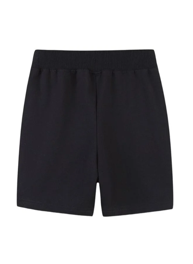YUNIQEE Black Regular Fit Mid Rise Printed Shorts
