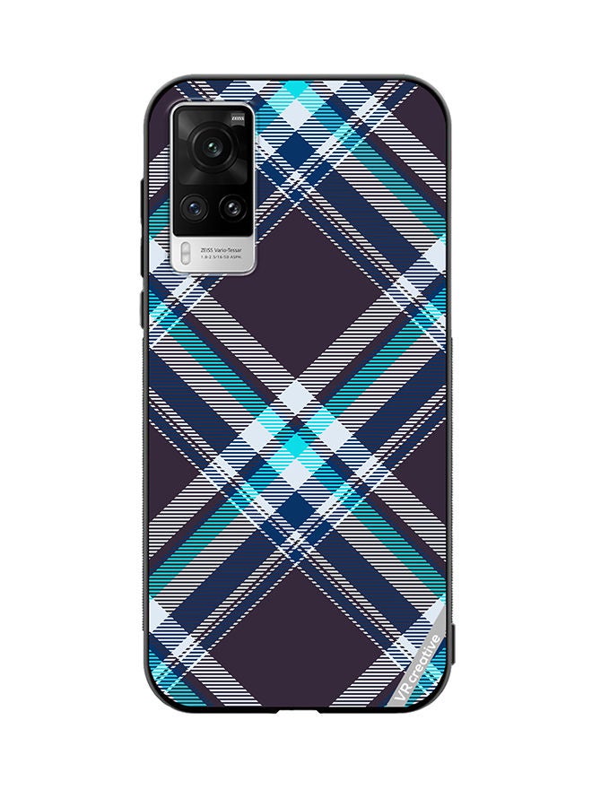 VR CREATIVE Protective Case Cover For Vivo X60 Pro Checkered Design Multicolour - Image 1