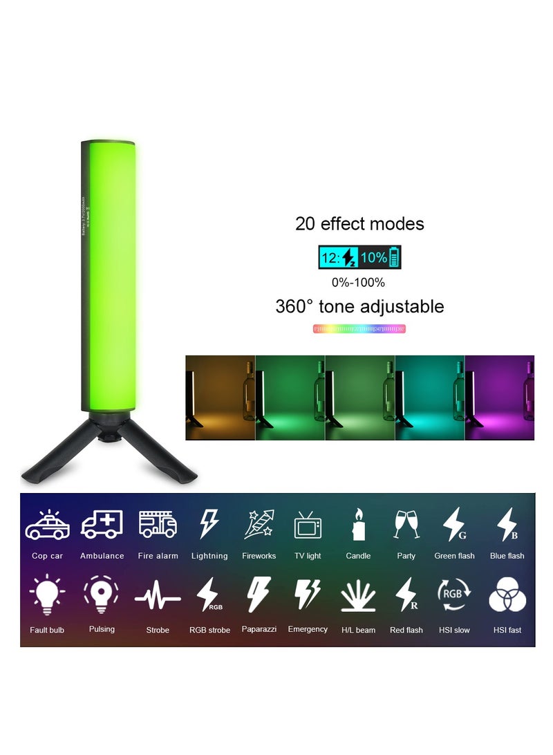 Loquat W200 Handheld RGB Light Wand Video LED Lighting Handheld Light Photography Light Vlog w Magnetic CRI95+ 2500K-9000K Built-in Battery 3000mAh Compatible with Vlogging YouTube Living - Image 5