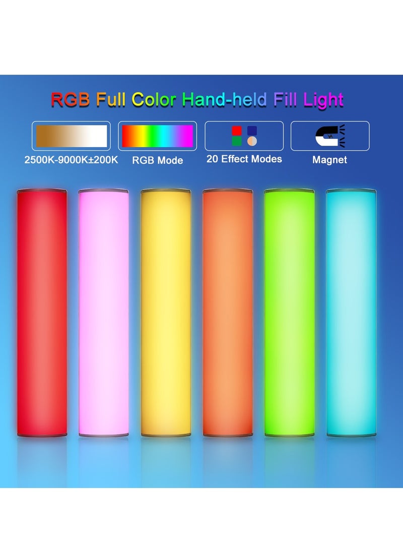Loquat W200 Handheld RGB Light Wand Video LED Lighting Handheld Light Photography Light Vlog w Magnetic CRI95+ 2500K-9000K Built-in Battery 3000mAh Compatible with Vlogging YouTube Living - Image 3