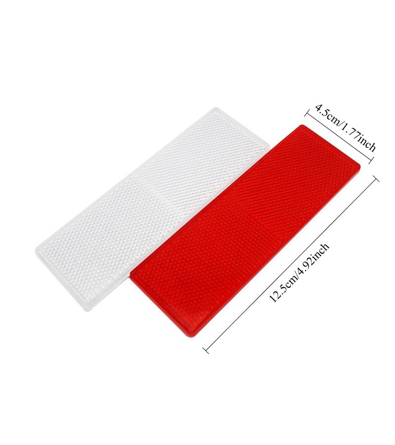 5 Pieces Red Reflective Car Safety Stickers Non Porous Traffic Warning Signs - Image 4