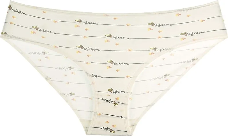 Donella 10-Piece Butterfly Printed Women's High Waist Panties - 31711175B