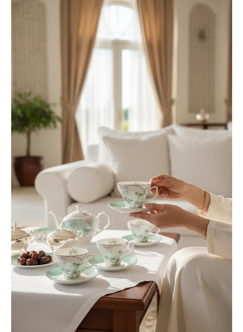 AKDC Angela 12 Pcs Cup & Saucer Set – 130ml - Image 3