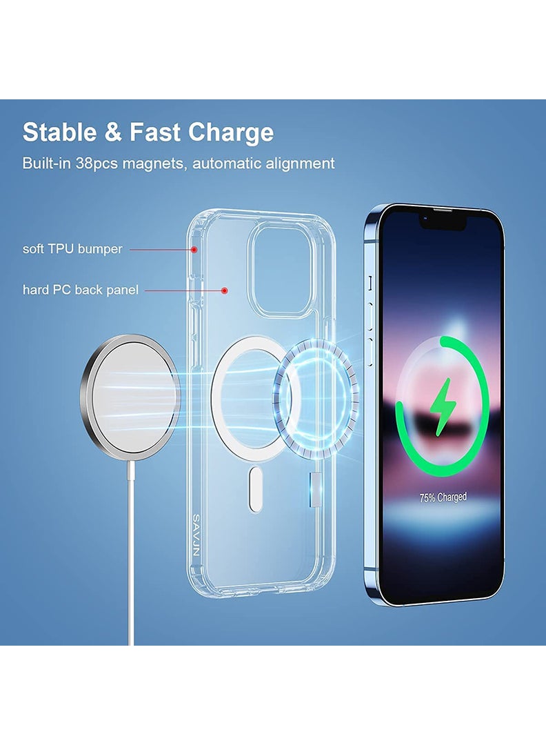 Theodor Magnetic Case for iPhone 14 Pro 6.1-inch Compatible with MagSafe Wireless Charging, Shockproof Phone Bumper Cover Window-01  - Image 2