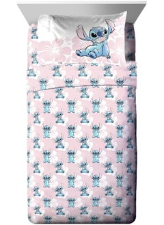 Jay Franco Jay Franco Disney Lilo & Stitch Twin Comforter Set - 5 Piece Bedding Includes Sheet Set & Pillow Covers - Super Soft Kids Floral Bedding  - Image 3