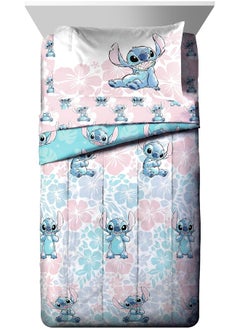 Jay Franco Jay Franco Disney Lilo & Stitch Twin Comforter Set - 5 Piece Bedding Includes Sheet Set & Pillow Covers - Super Soft Kids Floral Bedding  - Image 2