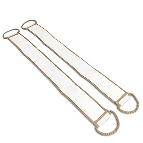 Eurow Beauty Bamboo Back Scrubber DualSided Exfoliating and Cleansing Shower Strap with Looped Handles Gentle for All Skin Types Reusable for Daily SpaLike Bath Experience 2Pack - Image 5