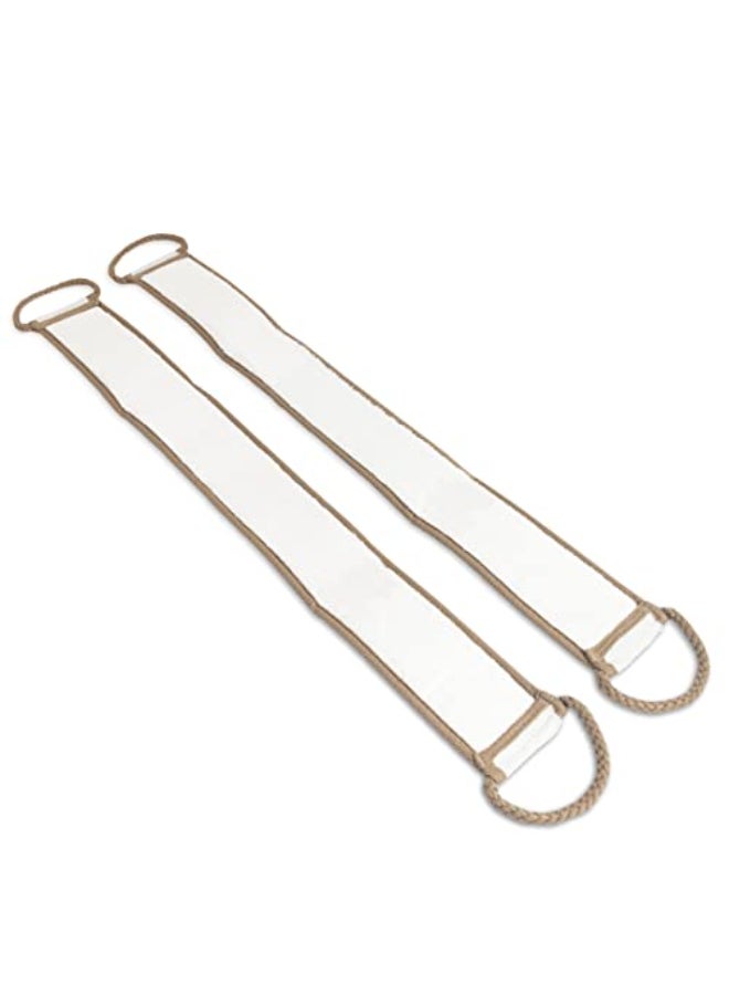 Eurow Beauty Bamboo Back Scrubber DualSided Exfoliating and Cleansing Shower Strap with Looped Handles Gentle for All Skin Types Reusable for Daily SpaLike Bath Experience 2Pack - Image 4