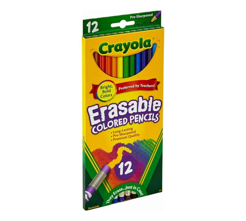 Crayola أقلام تلوين قابلة للمسح من كرايولا، لوازم مدرسية وفنية، هدية للأطفال، 12 قلم - Image 3