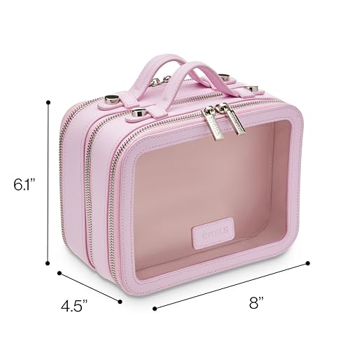 ETOILE - Small Twin Cosmetic Case Lavender Pink - Dual Compartment Cosmetic Beauty Organizer & Toiletry Case - Image 5