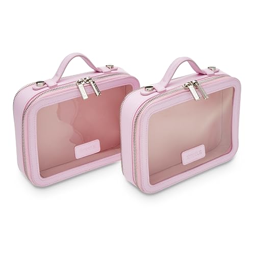 ETOILE - Small Twin Cosmetic Case Lavender Pink - Dual Compartment Cosmetic Beauty Organizer & Toiletry Case - Image 4