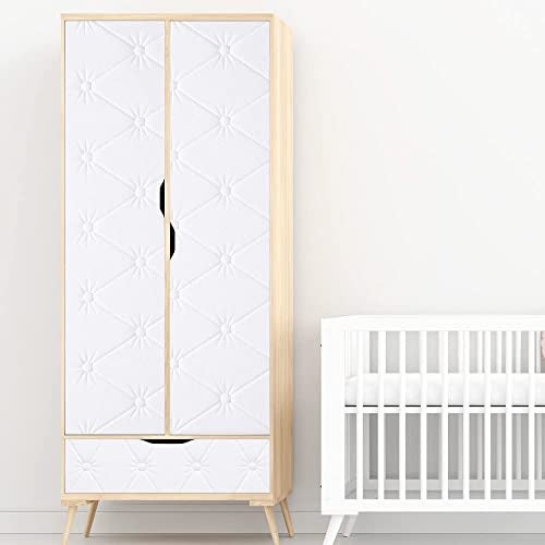 DOKDO 3D White headboard Cushion Wallpaper for Wall PE Foam Wall Stickers Self Adhesive DIY Wall Decor (35 X 70cm, Appx. 2.7Sq Feet)(Colour : White) (15) - Image 3