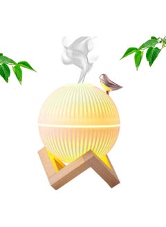 ماركة غير محددة موزع الزيوت الاساسية لطير اللارك، المرطب بالموجات فوق الصوتية لرذاذ زيوت العلاج العطري، مبخر للمنزل الصغير والمكتب 330 مل باضاءة ليد وكابل USB ملون من داكسينج  - Image 1