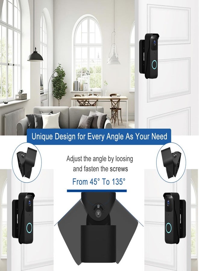 Averfeel Blink Doorbell Mount - Adjustable Angle Mount Kit, Black, Wall Mount - Image 3