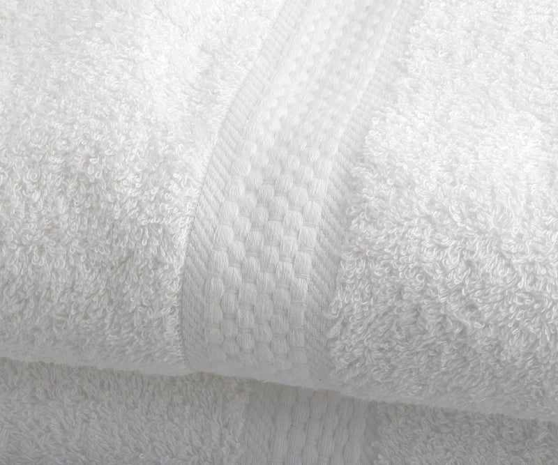 Meroo Diamond Cotton Large Bath Towel for Hotel and Spa White 75 x 150 cm 550 GSM 620 g Pack of 3 - Image 5
