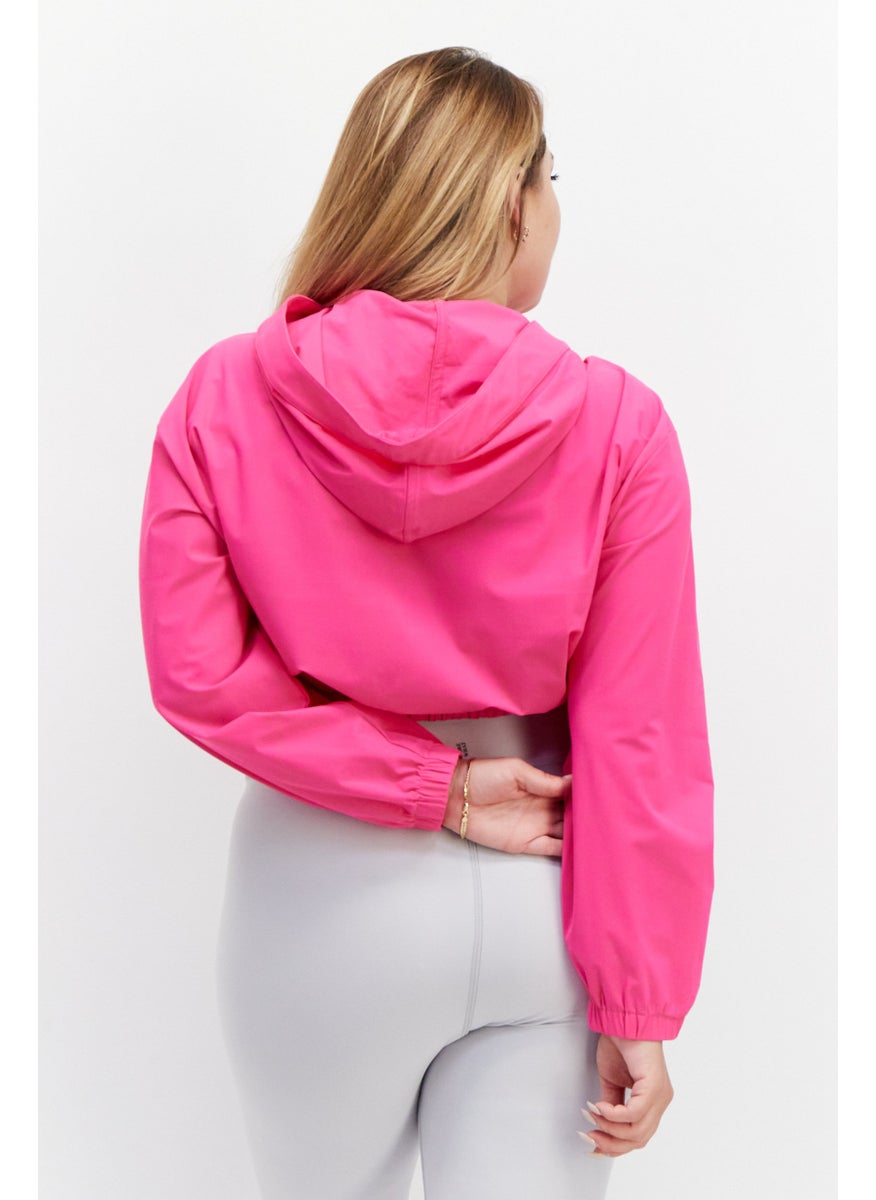 Women Sportswear Fit Long Sleeve Cropped Stretch Hoodie, Shocking Pink - pzsku/Z3E9D402CD41CDDA54ECDZ/45/_/1739110639/f5ac9061-a7cf-41ff-a2b6-253ad52a7582