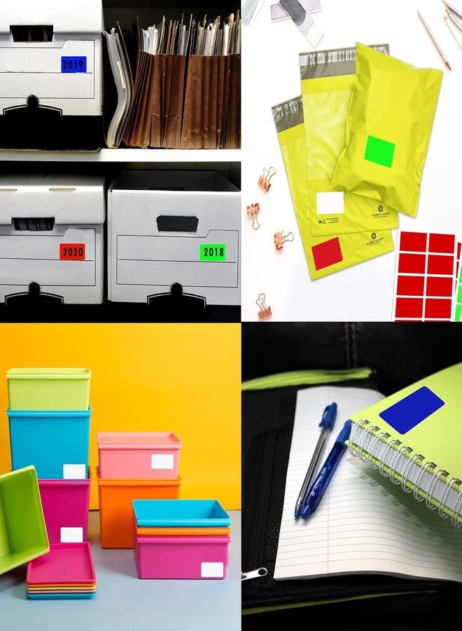 True-Ally ملصقات ترو-آلي متعددة الألوان الفلورية 500 قطعة، 50 × 25 مم، ذاتية اللصق، سطح قابل للكتابة، مناسبة لأنشطة الأطفال، وتصنيف الملفات، وعلب ماسون، وإدارة المخزون (متعددة الألوان) - Image 3