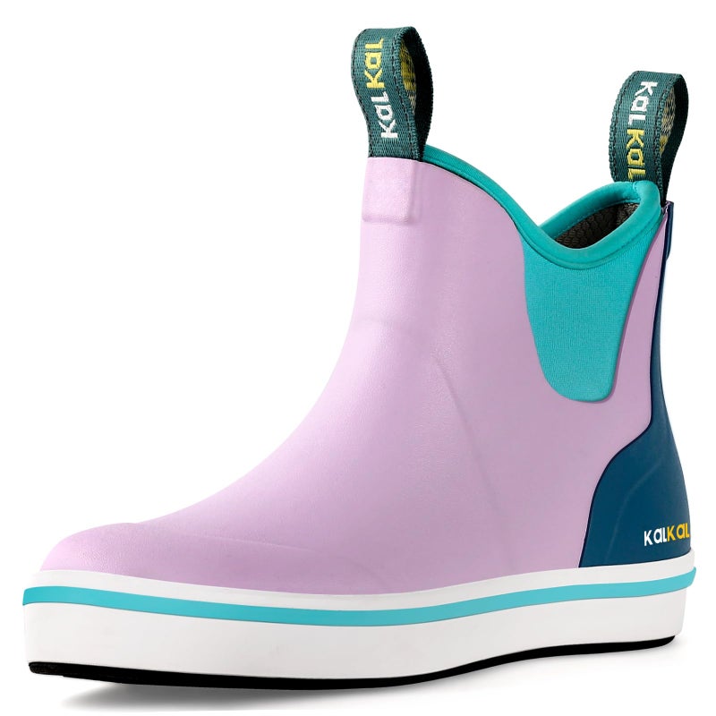 Kalkal Women's Deck Boots, Anti-Slip Deck Boots, Lightweight Fishing Boot for Women, Waterproof Ankle Rubber Rain Boot for Boating, Camping, Farming & Outdoor Work (Size 5-11) - Image 1
