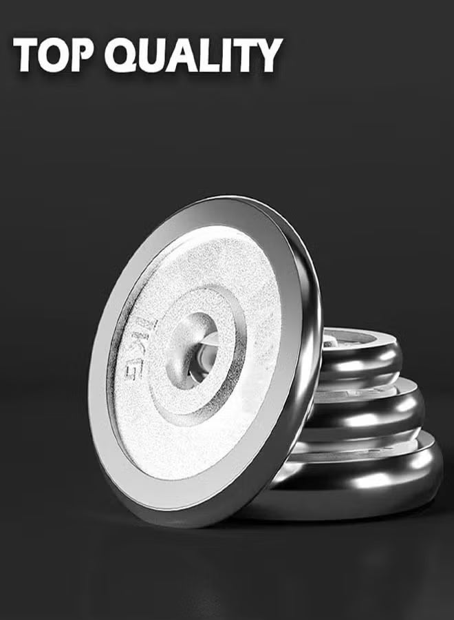 يو إل اتش واي سي مجموعة اثقال دمبل حديدية 2 في 1 بأوزان قابلة للتعديل 30 كيلو فضي - Image 2