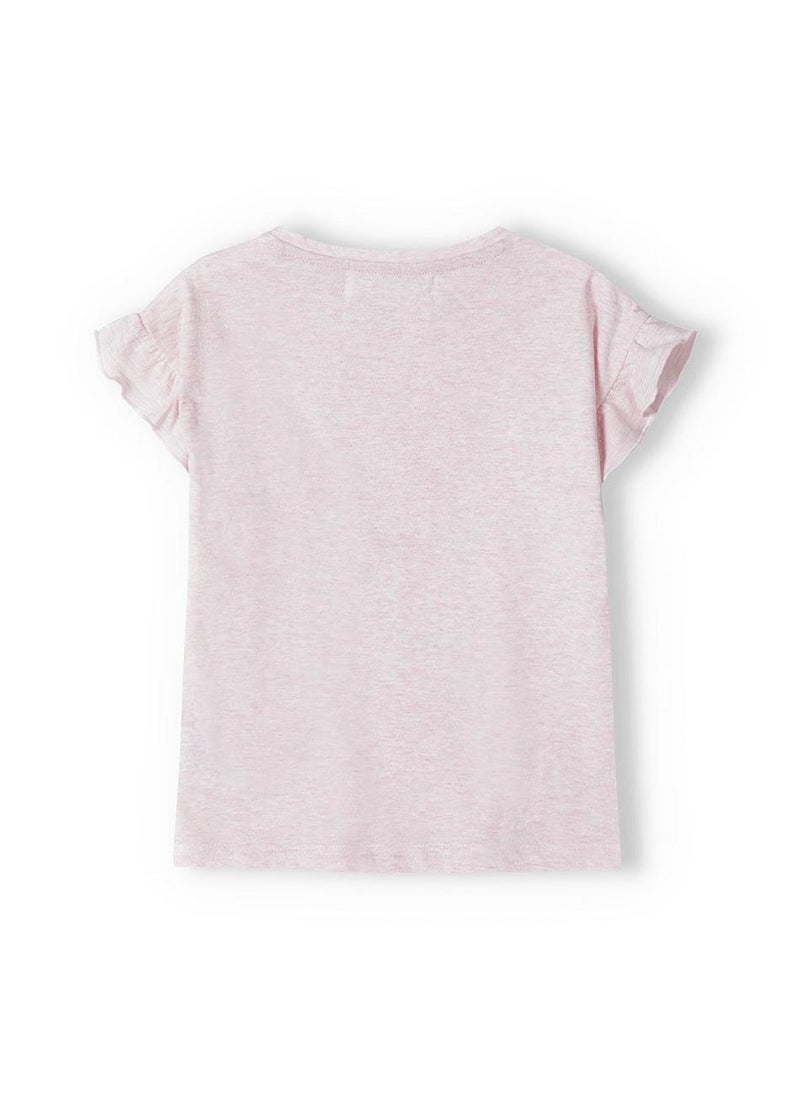 MINOTI Girls Short Sleeve T-Shirt with Frill Details - Image 3