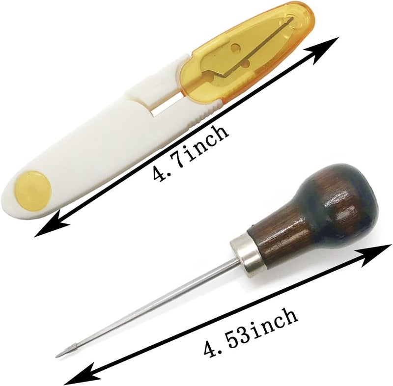 MYYZMY Bookbinding Tools, 16 Pieces Starter Tools Set Bone Folder Paper Creaser, Large-Eye Needles, Awl, Waxed Thread for DIY Bookbinding Crafts and Sewing Supplies - Image 4