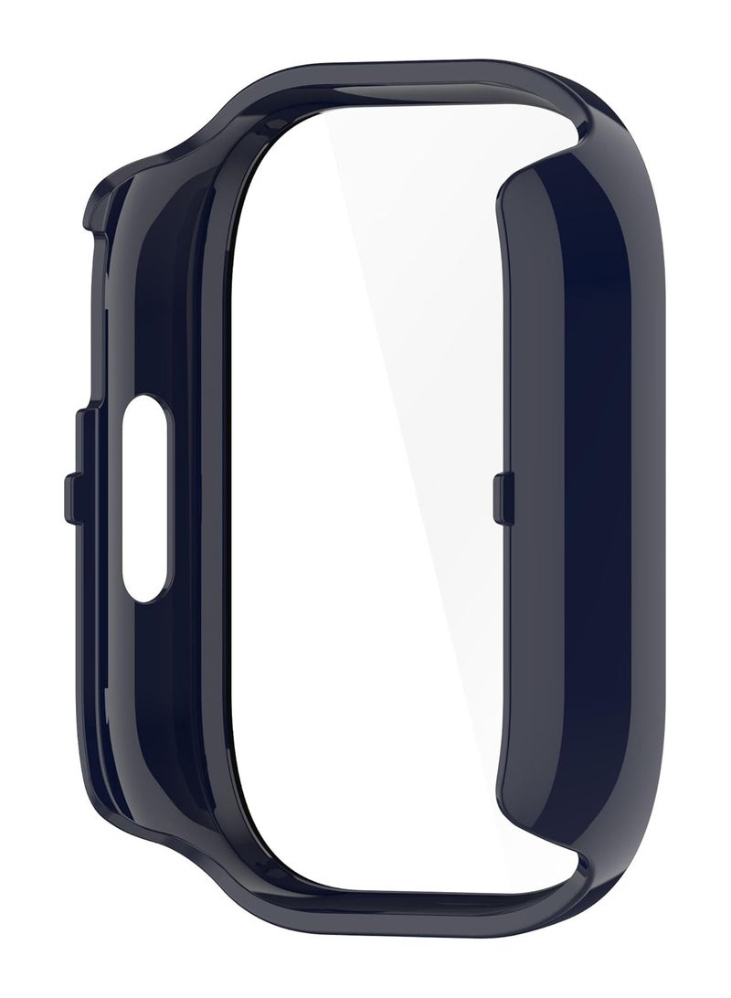 HablTech Protective Case Suitable for Redmi Watch 5 Active Case Hard PC Case with Tempered Glass Screen Protectors Full Protective Cover(Blue)  - Image 5
