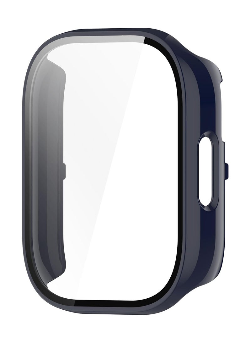 HablTech Protective Case Suitable for Redmi Watch 5 Active Case Hard PC Case with Tempered Glass Screen Protectors Full Protective Cover(Blue)  - Image 4